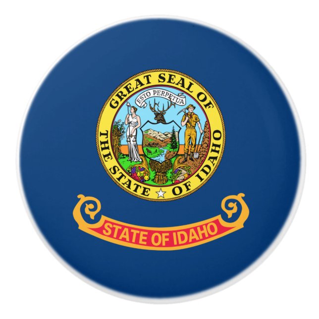 Staatsflagge von Idaho Keramikknauf (Vorderseite)