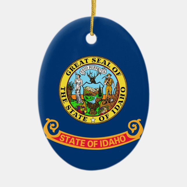 Staatsflagge von Idaho Keramikornament (Vorne)