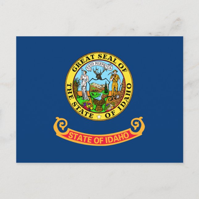 Staatsflagge von Idaho Postkarte (Vorderseite)