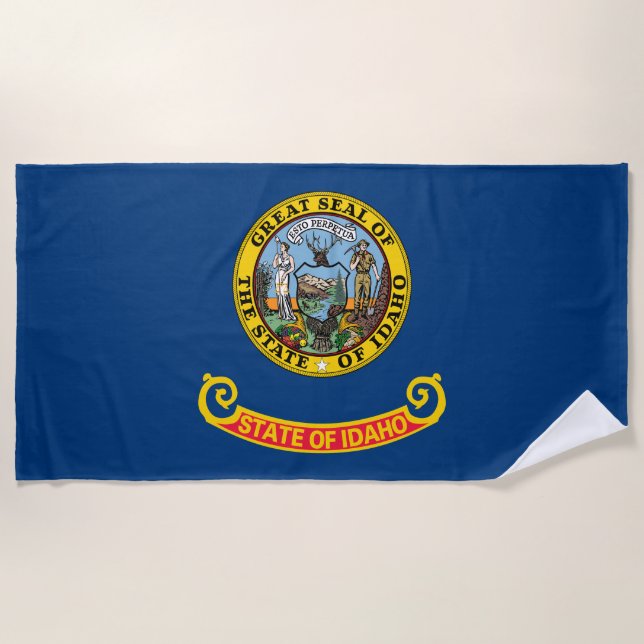 Staatsflagge von Idaho Strandtuch (Vorderseite)