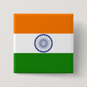 Staatsflagge von Indien Ashoka Chakra Button