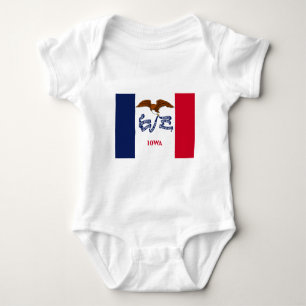 Staatsflagge von Iowa Baby Strampler