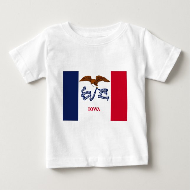 Staatsflagge von Iowa Baby T-shirt (Vorderseite)