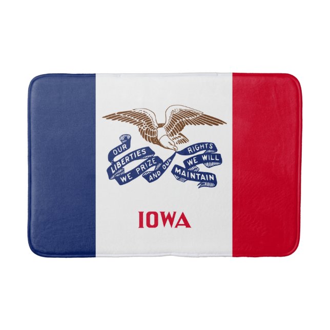 Staatsflagge von Iowa Badematte (Vorderseite)