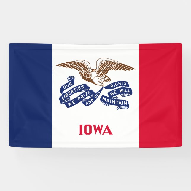 Staatsflagge von Iowa Banner (Horizontal)