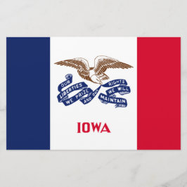 Staatsflagge von Iowa Briefpapier