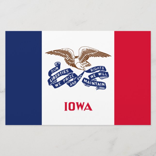 Staatsflagge von Iowa Briefpapier (Vorderseite)