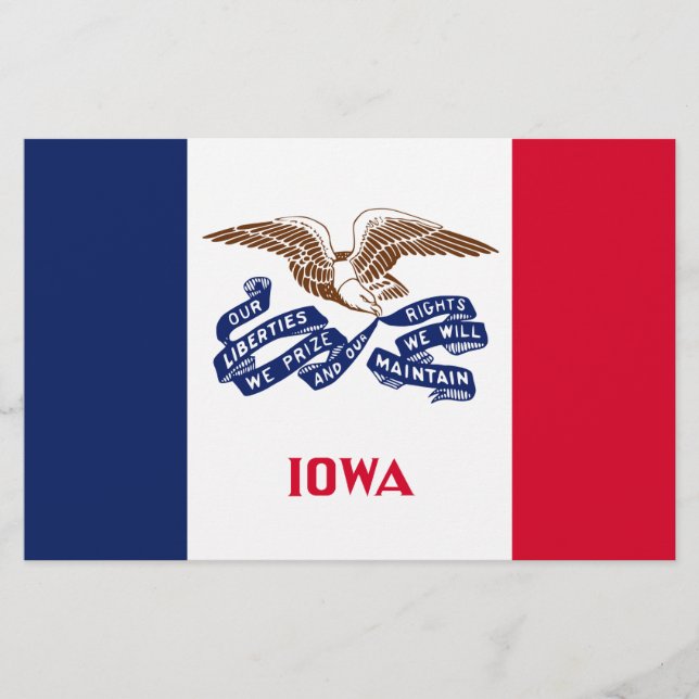 Staatsflagge von Iowa Briefpapier (Vorderseite)