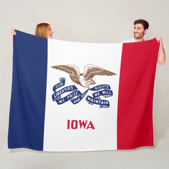 Staatsflagge von Iowa Fleecedecke (Beispiel)