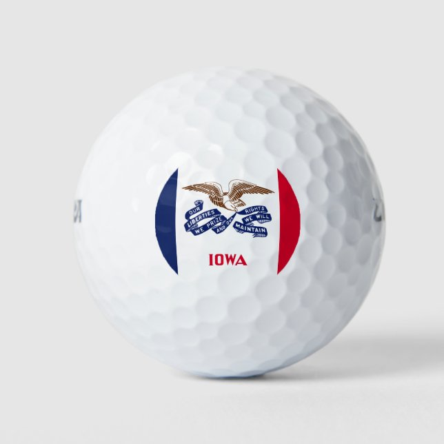 Staatsflagge von Iowa Golfball (Vorderseite)