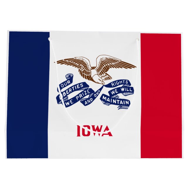 Staatsflagge von Iowa Große Geschenktüte (Rückseite)