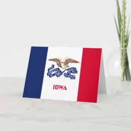 Staatsflagge von Iowa Karte
