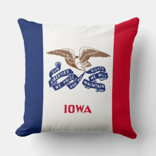 Staatsflagge von Iowa Kissen
