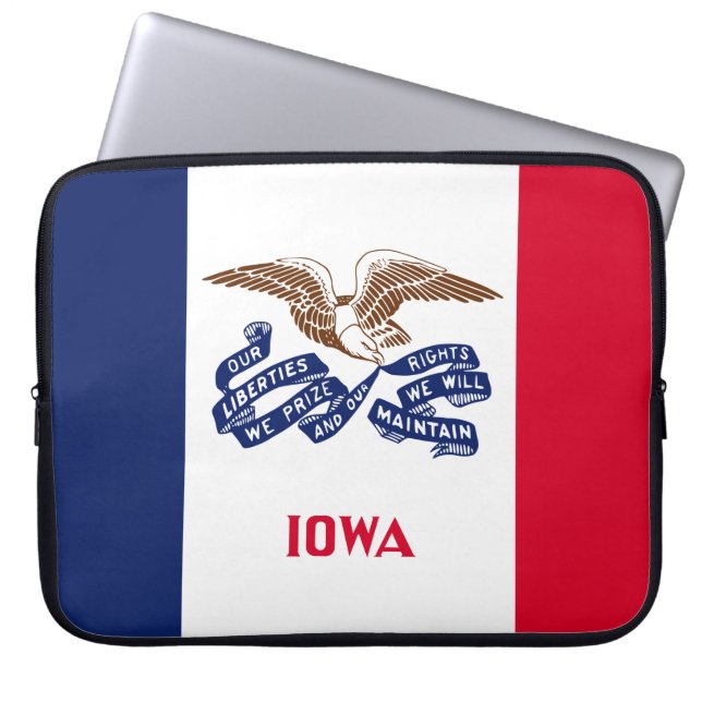 Staatsflagge von Iowa Laptopschutzhülle (Vorderseite)