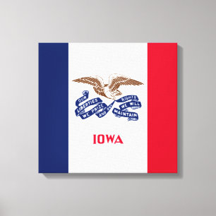 Staatsflagge von Iowa Leinwanddruck