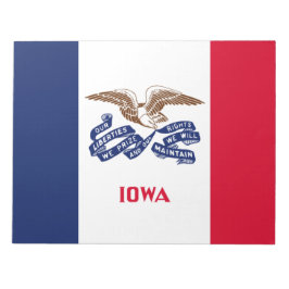 Staatsflagge von Iowa Notizblock