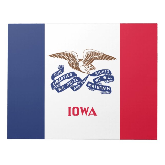Staatsflagge von Iowa Notizblock (Vorderseite)