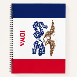 Staatsflagge von Iowa Notizbuch