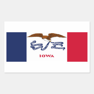 Staatsflagge von Iowa Rechteckiger Aufkleber
