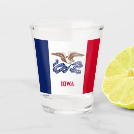Staatsflagge von Iowa Schnapsglas