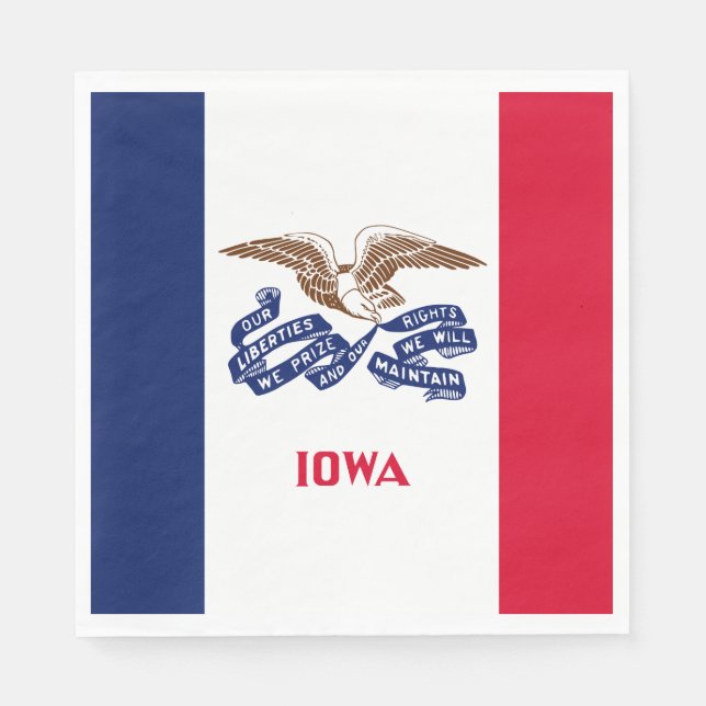 Staatsflagge von Iowa Serviette (Vorderseite)