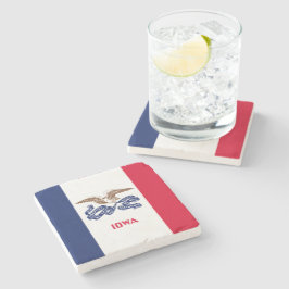 Staatsflagge von Iowa Steinuntersetzer