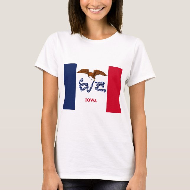 Staatsflagge von Iowa T-Shirt (Vorderseite)