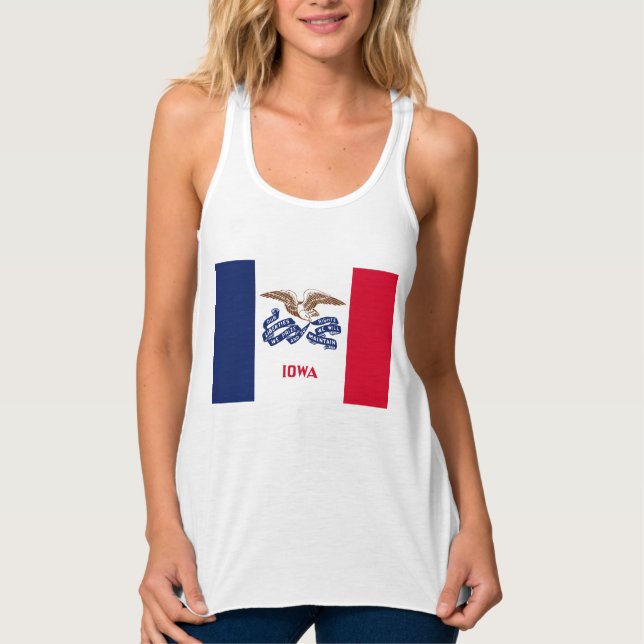 Staatsflagge von Iowa Tank Top (Vorderseite)