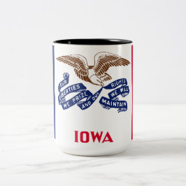 Staatsflagge von Iowa Zweifarbige Tasse