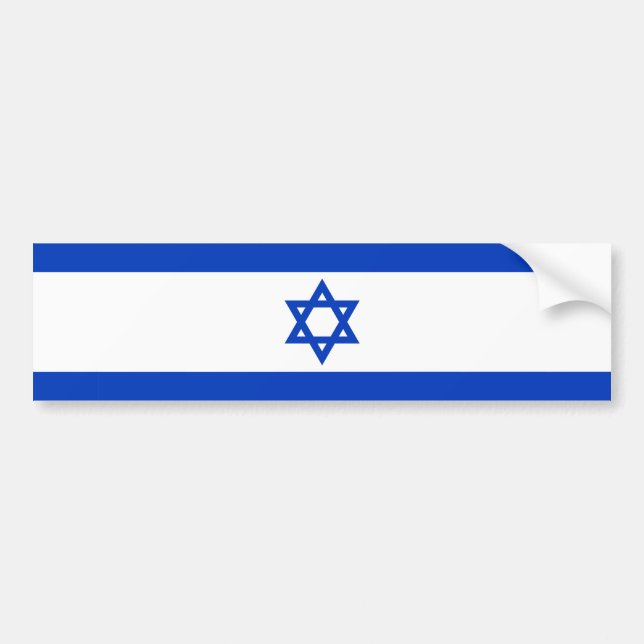 Staatsflagge von Israel - authentische Version Autoaufkleber (Vorne)