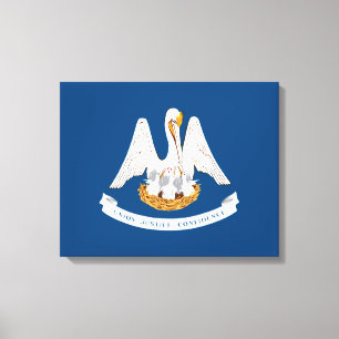 Staatsflagge von Louisiana Leinwanddruck