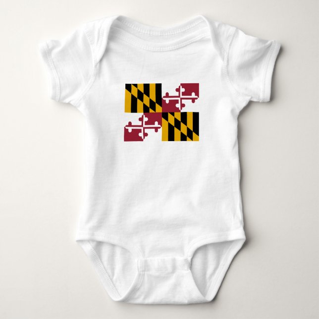Staatsflagge von Maryland Baby Strampler (Vorderseite)