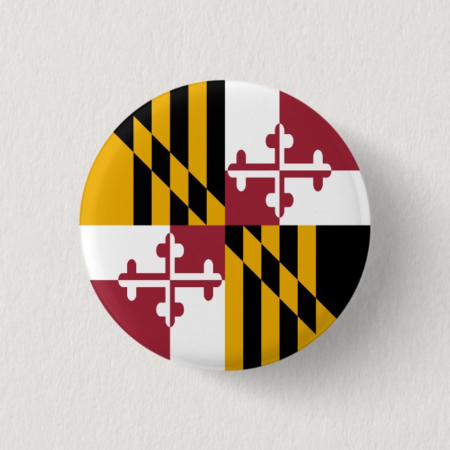 Staatsflagge von Maryland Button (Vorderseite)