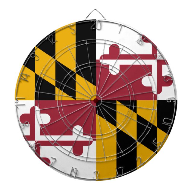 Staatsflagge von Maryland Dartscheibe (vorne)
