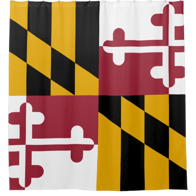 Staatsflagge von Maryland Duschvorhang (Vorderseite)