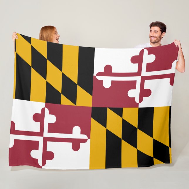 Staatsflagge von Maryland Fleecedecke (Beispiel)