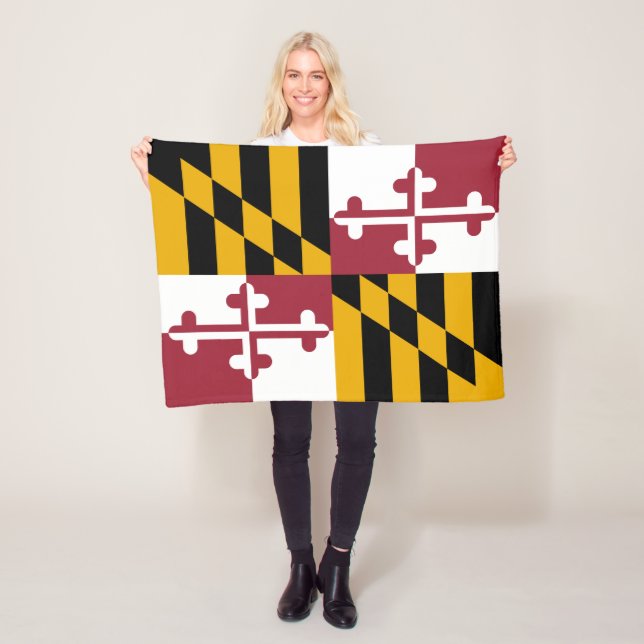 Staatsflagge von Maryland Fleecedecke (Beispiel)