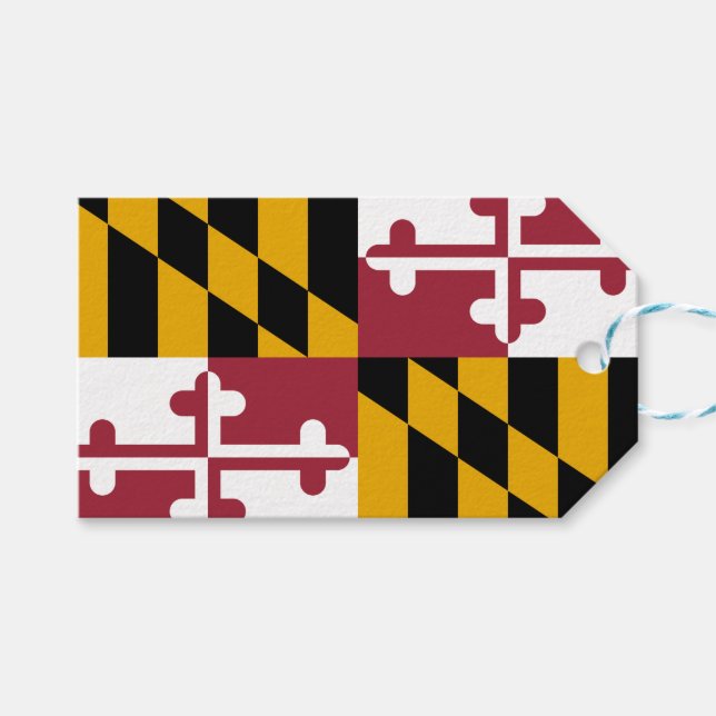 Staatsflagge von Maryland Geschenkanhänger (Vorderseite (Horizontal))
