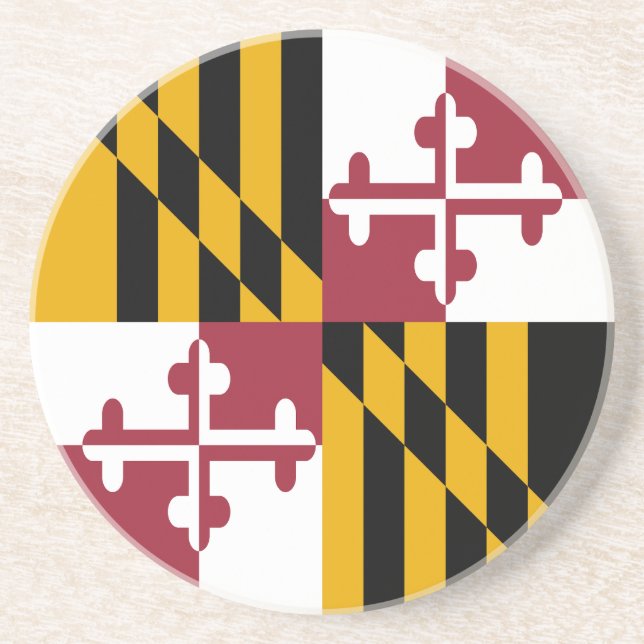Staatsflagge von Maryland Getränkeuntersetzer (Vorne)