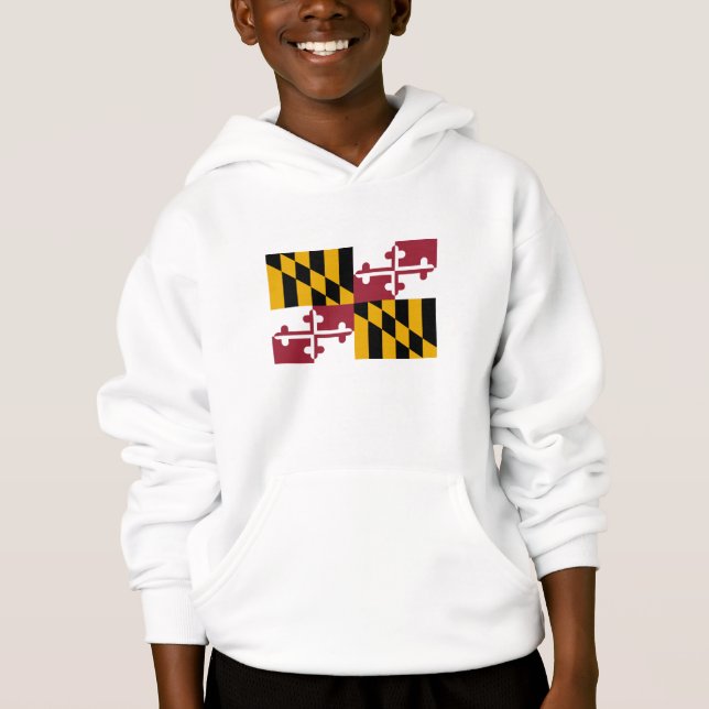 Staatsflagge von Maryland Hoodie (Vorderseite)