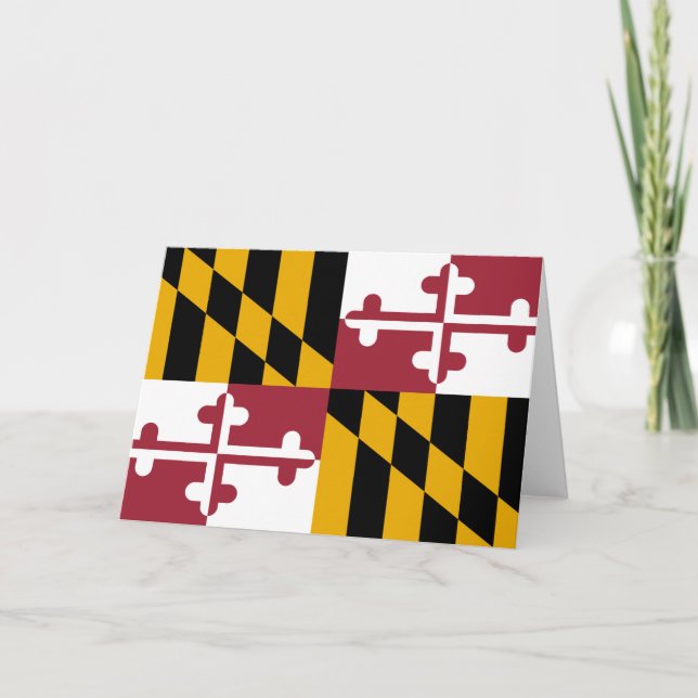 Staatsflagge von Maryland Karte (Vorderseite)