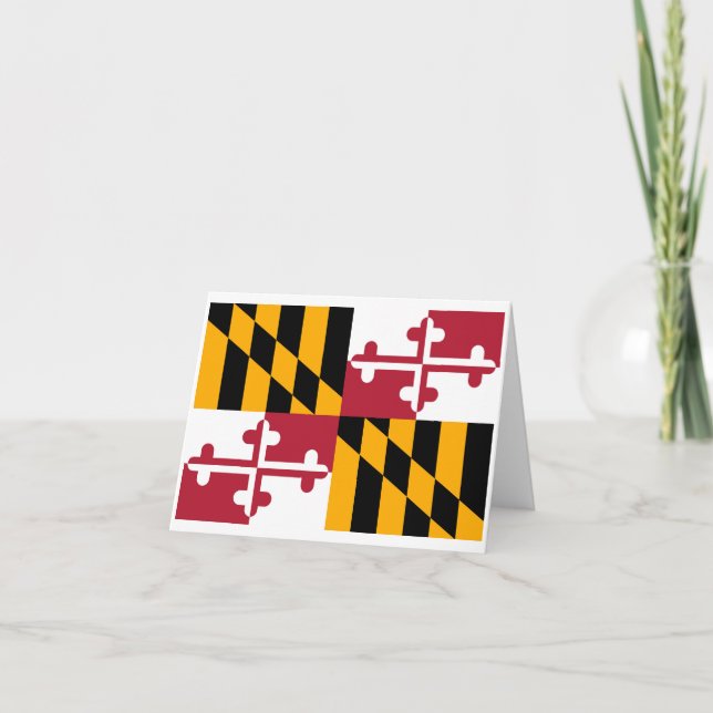 Staatsflagge von Maryland Karte (Vorderseite)
