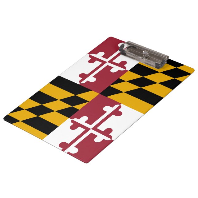 Staatsflagge von Maryland Klemmbrett (Schrägansicht)