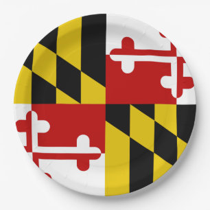 Staatsflagge von Maryland Pappteller
