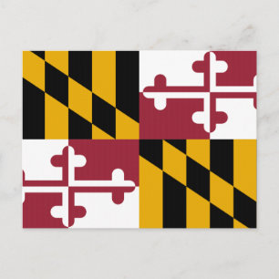 Staatsflagge von Maryland Postkarte
