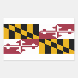 Staatsflagge von Maryland Rechteckiger Aufkleber