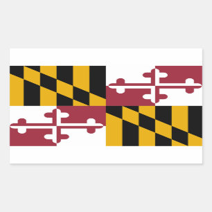 Staatsflagge von Maryland Rechteckiger Aufkleber