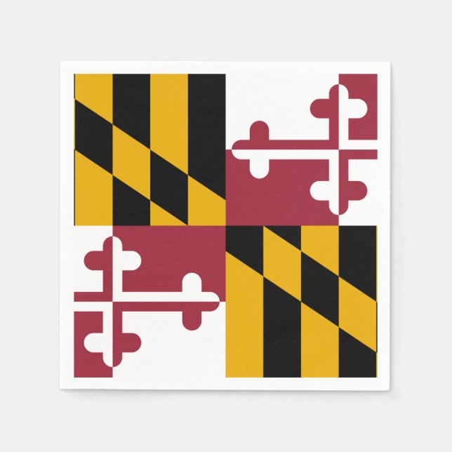 Staatsflagge von Maryland Serviette (Vorderseite)