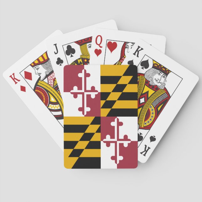 Staatsflagge von Maryland Spielkarten (Rückseite)