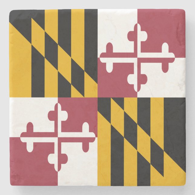 Staatsflagge von Maryland Steinuntersetzer (Vorderseite)